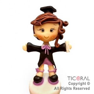 ADORNO EGRESADA NENA DIPLOMA PORCELANA FRIA x 1